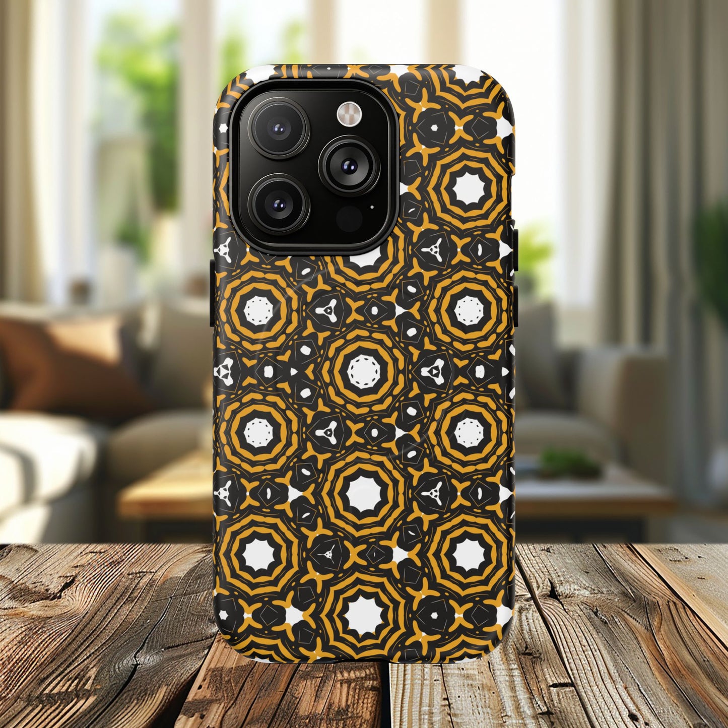 Stylish Tough Magnetic Phone Case, Unique Pattern Phone Cover, Durable Magnetic Case, Trendy Tech Accessories, Gift for Phone Lovers