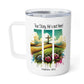 Inspirational Accent Insulated Mug - 'True Story, He's Not Here' Design - 10oz Mug.