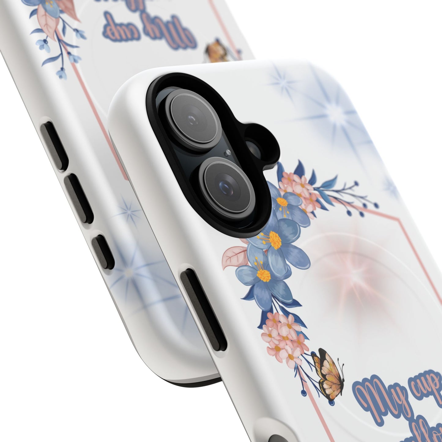 My Cup Overflows Psalm 23:5 | Inspirational Gift, Tough iPhone Magnetic Case | Scripture, Bible Verse, MagSafe® iPhone® Tough Case, iPhone 14, iPhone 15, iPhone 16, Pro, Pro Max, Plus