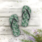 Grey Tropical Bliss Flip Flops