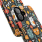 Whimsical Feline Garden iPhone, Samsung or Google Pixel Tough Cases