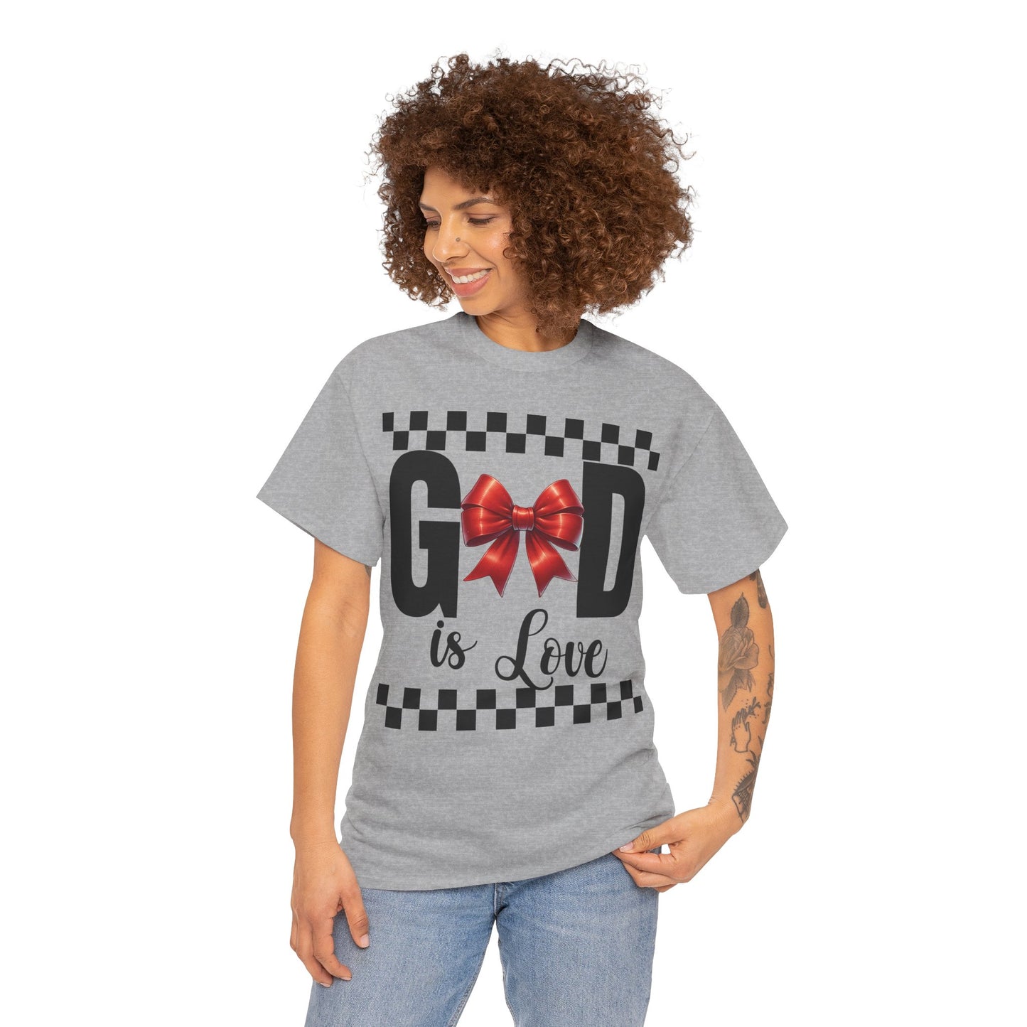 GOD is LOVE Charm Unisex Heavy Gildan Cotton Tee.