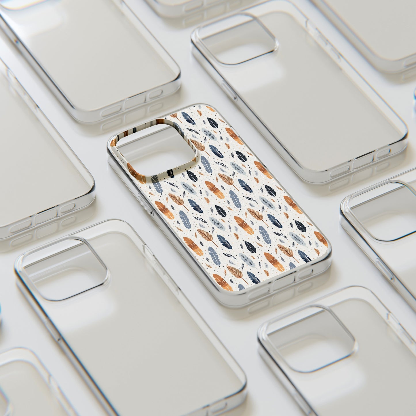 Whispering Feathers Soft iPhone, Google and Samsung Cases