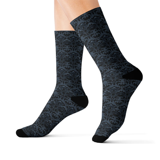 Opulent Dusk Sublimation Socks - High-Quality Comfort with Stylish Sublimated Print