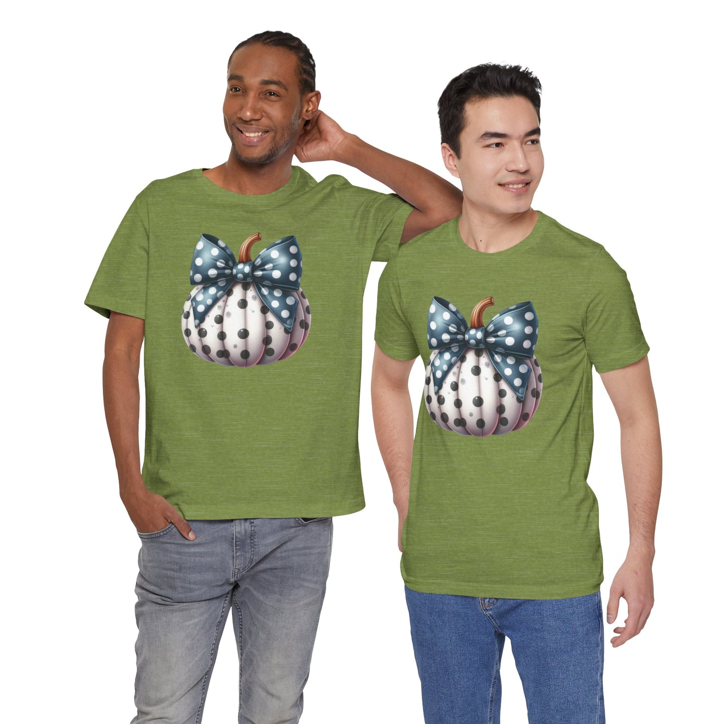 Polka Dot Pumpkin Charm Unisex Jersey Short Sleeve Tee