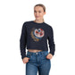 Floral Hearts Women's Cropped Bella Canvas Sweatshirt