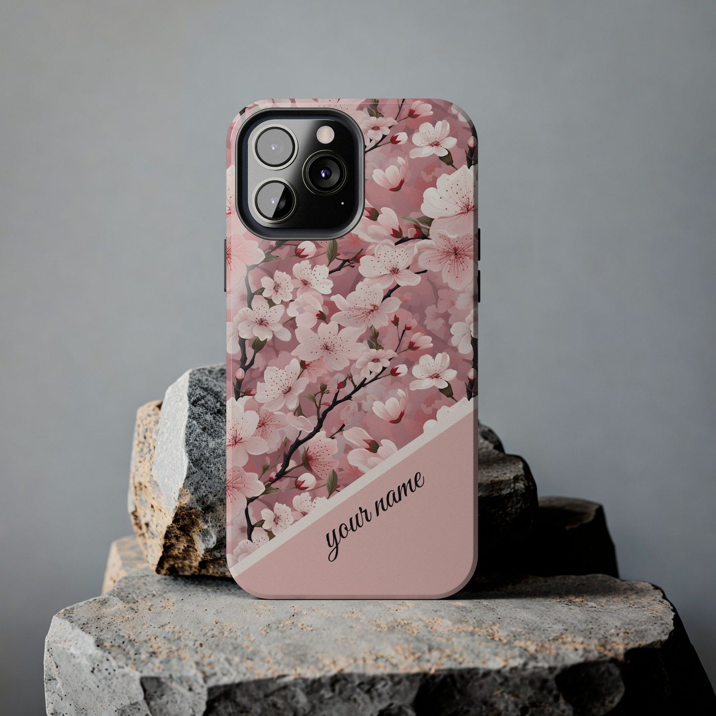 Personalized Cherry Blossom iPhone and Samsung Tough Phone Cases