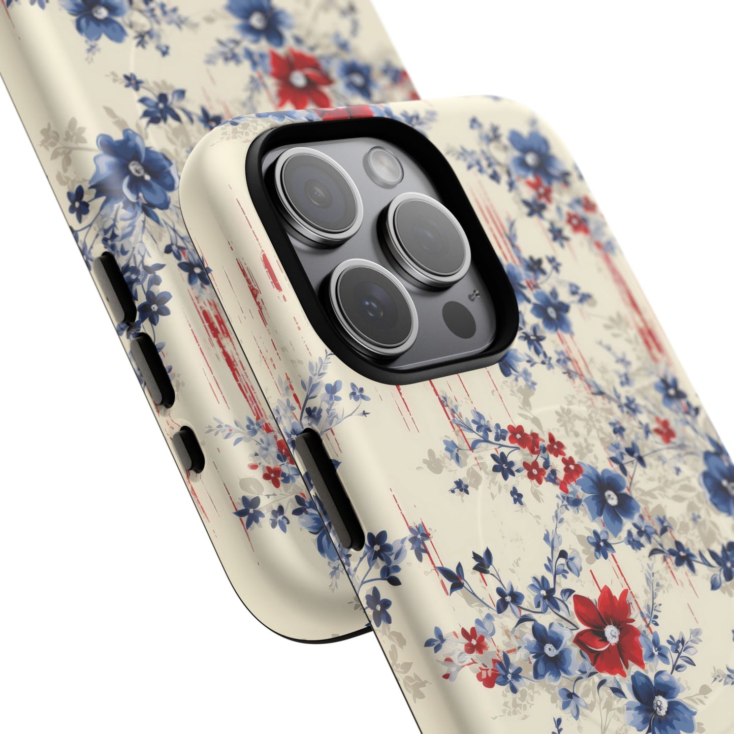 Americana Blossom Drift Tough Magnetic iPhone Case - Durable, Chic, Personalized for Floral Lovers, Gift for Her, Spring Style, iPhone Accessories