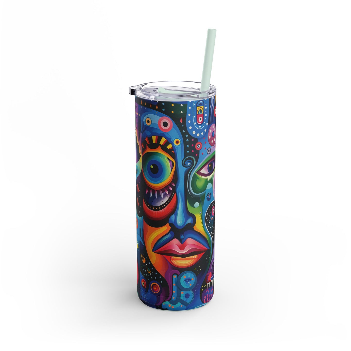 Psychedelic Visions Maars Maker Skinny Matte Tumbler, 20oz (PY)