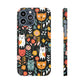 Whimsical Feline Garden Slim Cases for iPhone and Samsung Phones