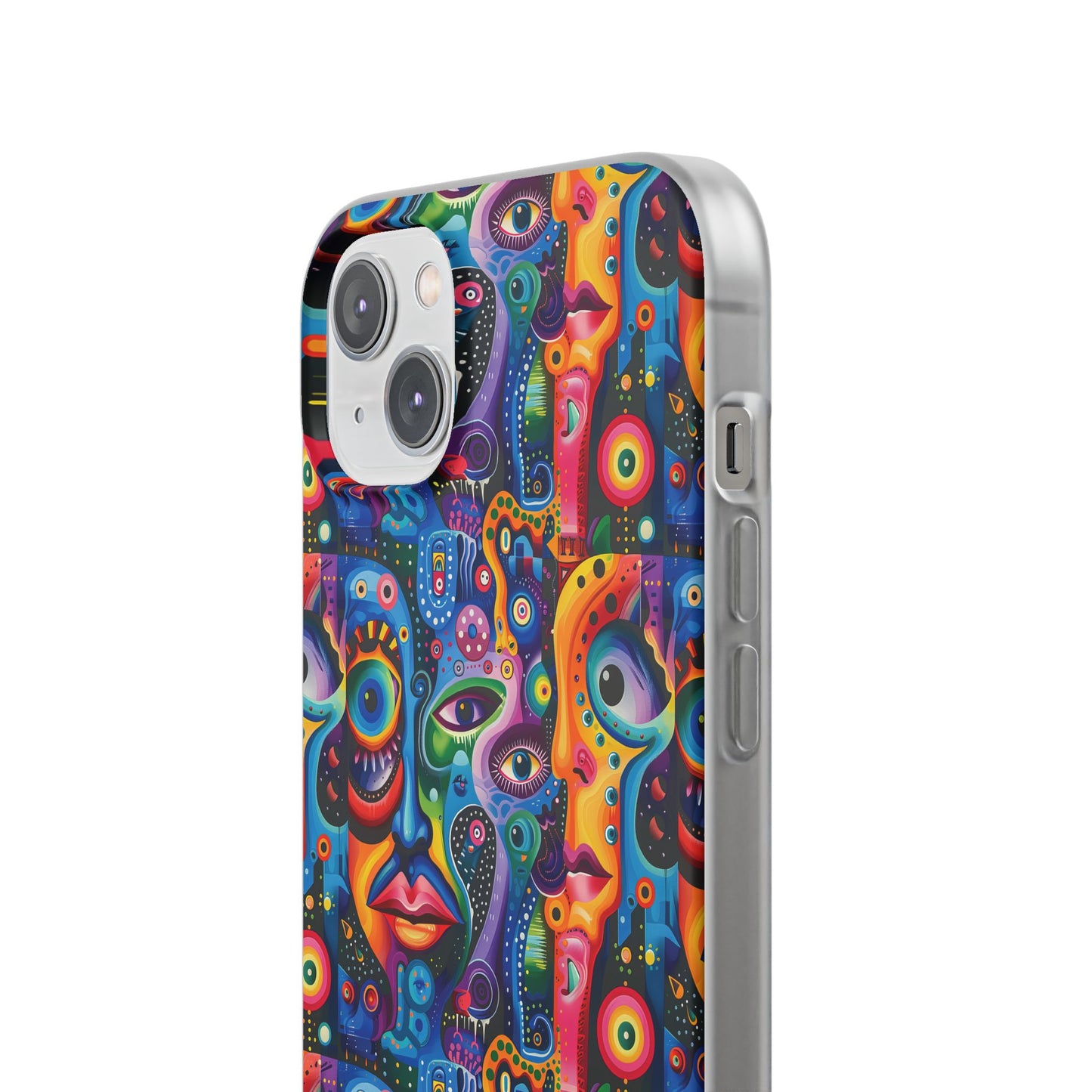 Psychedelic Visions Flexi iPhone and Samsung Case - Colorful Abstract Design.