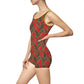 Red Tropical Bliss Women's Vintage Swimsuit (AOP)