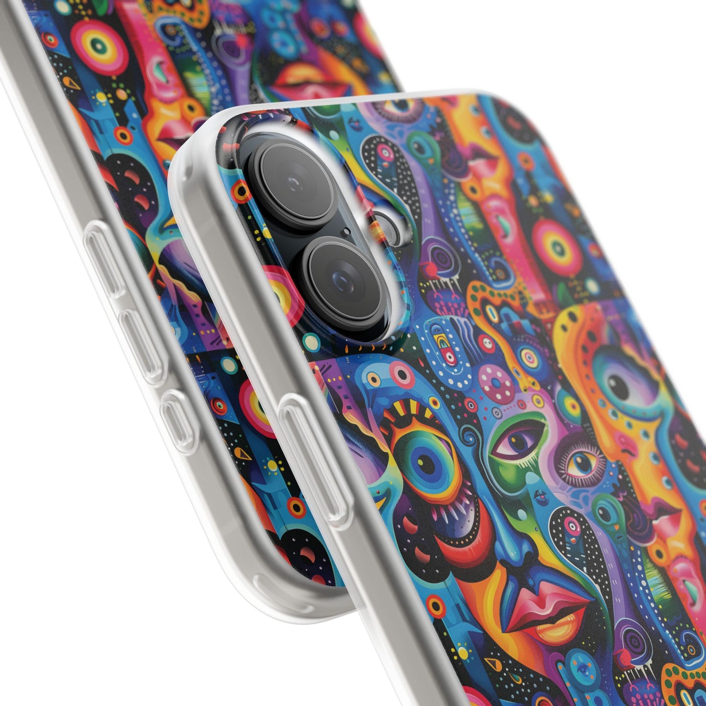 Psychedelic Visions Flexi iPhone and Samsung Case - Colorful Abstract Design.