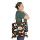 Blossom Elegance: Noir Garden Shoulder Tote Bag - Colorful Everyday Accessory