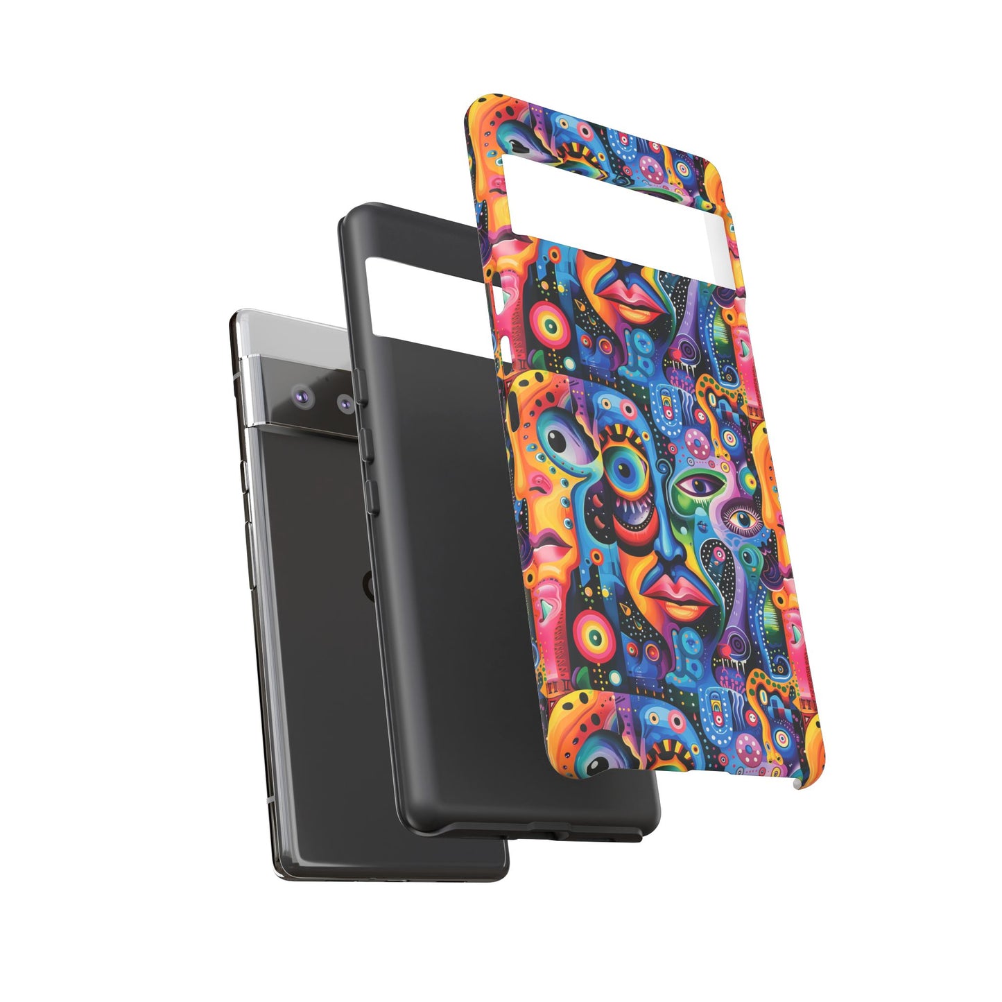 Psychedelic Visions Vibrant Samsung, iPhone and Google Pixel Phone Cases - Colorful Artistic Design