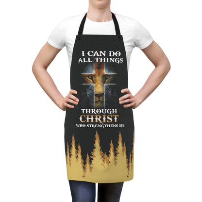 I Can do All Things Apron with Detachable Straps - Lightweight Cooking Accessory