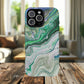 Marbled Tough iPhone Case, Magnetic Protector, Stylish Tech Accessory, Durable iPhone Cover, Unique Gift Idea