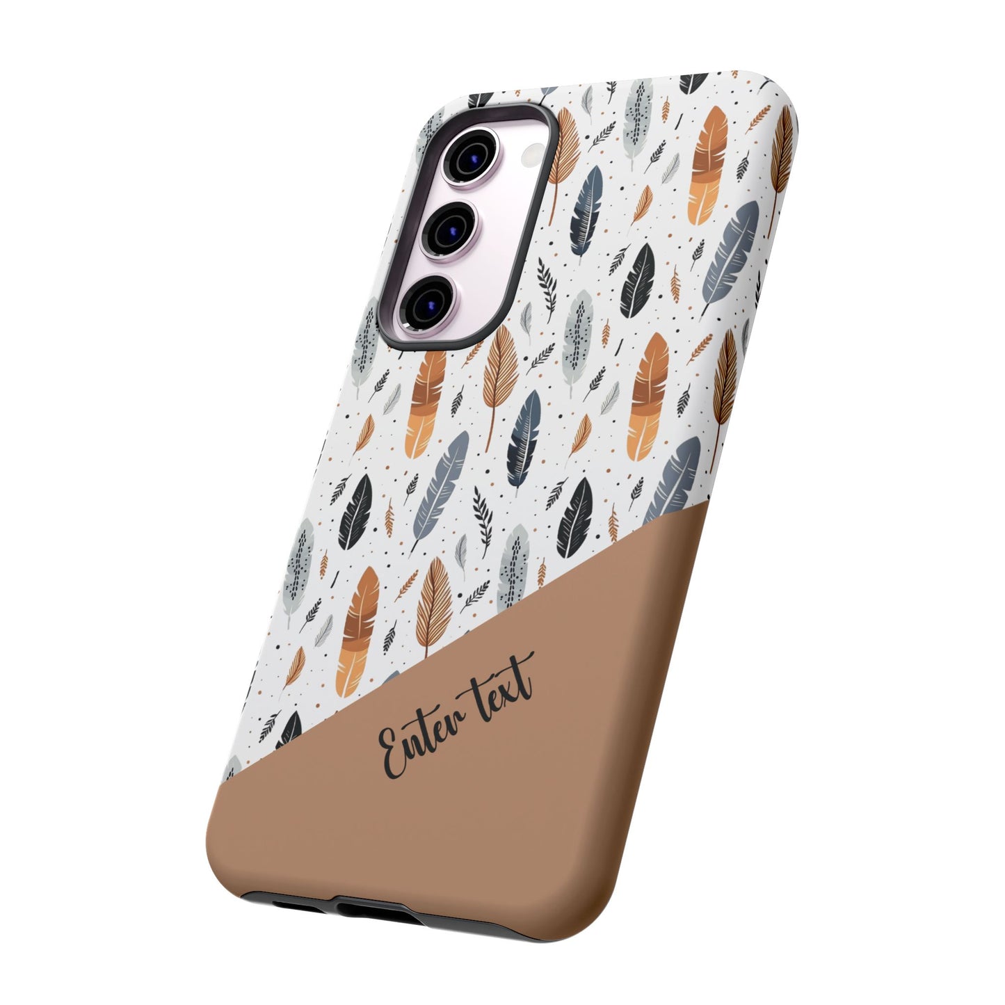 Personalized Whispering Feathers Tough Case — Dark Feather Protective Phone Case for Samsung & Google