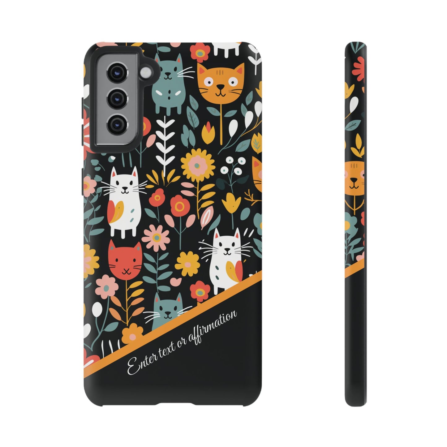 Personalized Whimsical Feline Garden Google and Samsung Tough Cases
