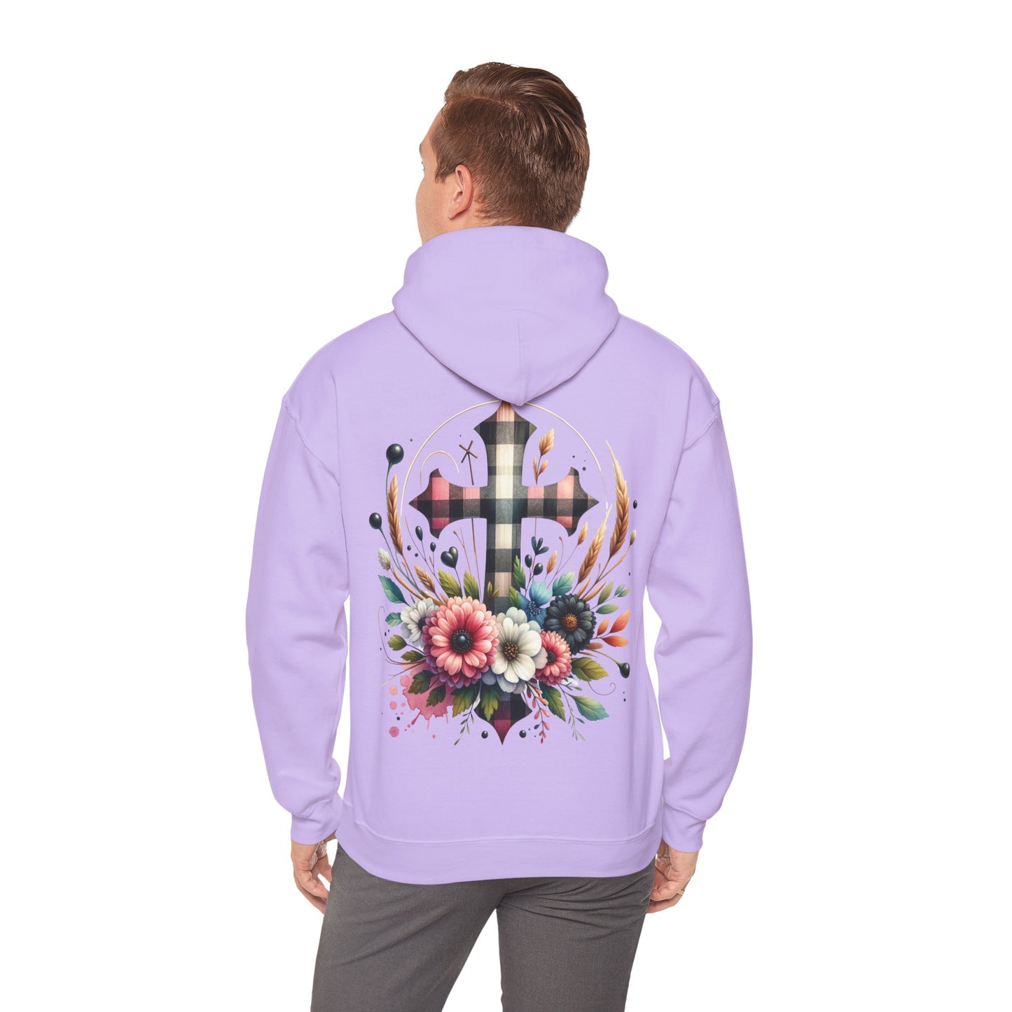 Faith and Floral Cross Unisex Gildan Hoodie Sweatshirt