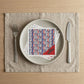 Patriotic Ribbon Pattern Cocktail Napkins — Customizable Corner Name