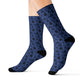 Winter Wonderland Navy Sublimation Socks - High-Quality Comfort with Stylish Sublimated Print