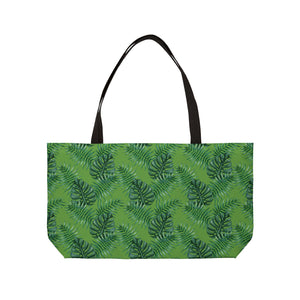 Tropical Bliss Green Weekender Tote Bag