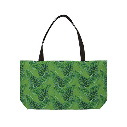 Tropical Bliss Green Weekender Tote Bag