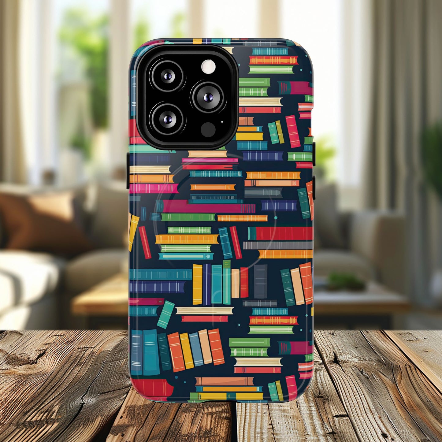 Colorful Book-Themed Phone Case, Literary Gift, Tough Magnetic Case, Book Lover’s Accessory, Phone Protection, Reading Enthusiast