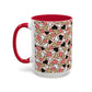 Heart Patterned Coffee Mug - Colorful Love Design, Perfect for Gifts & Celebrations