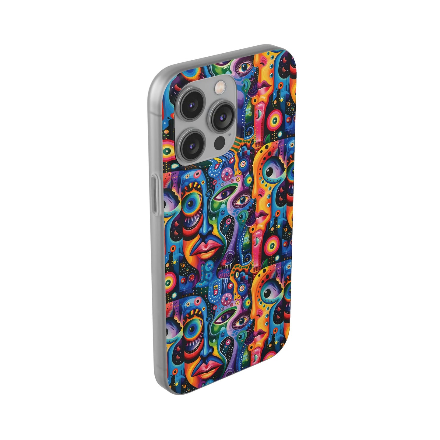 Psychedelic Visions Flexi iPhone and Samsung Case - Colorful Abstract Design.