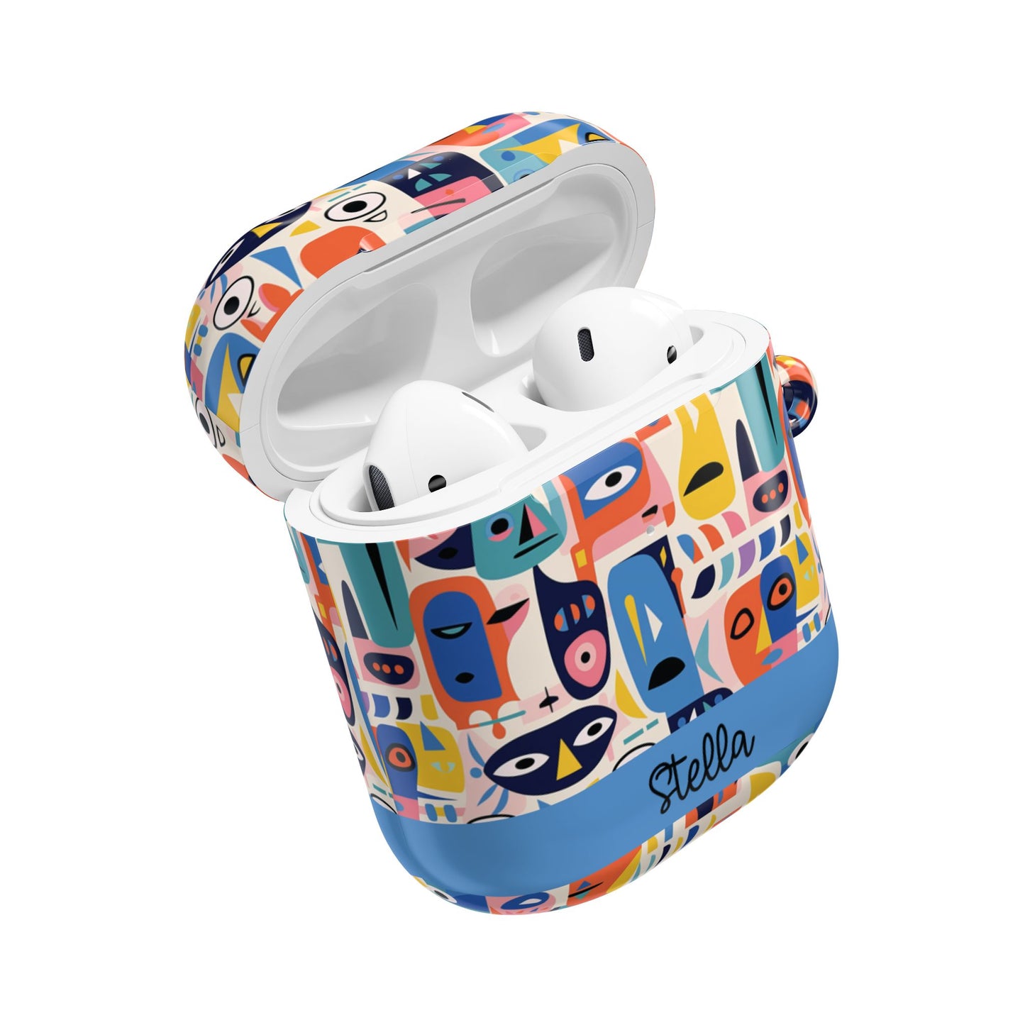 Personalized Abstract Art AirPod Case — Colorful Custom Name/Affirmation Design
