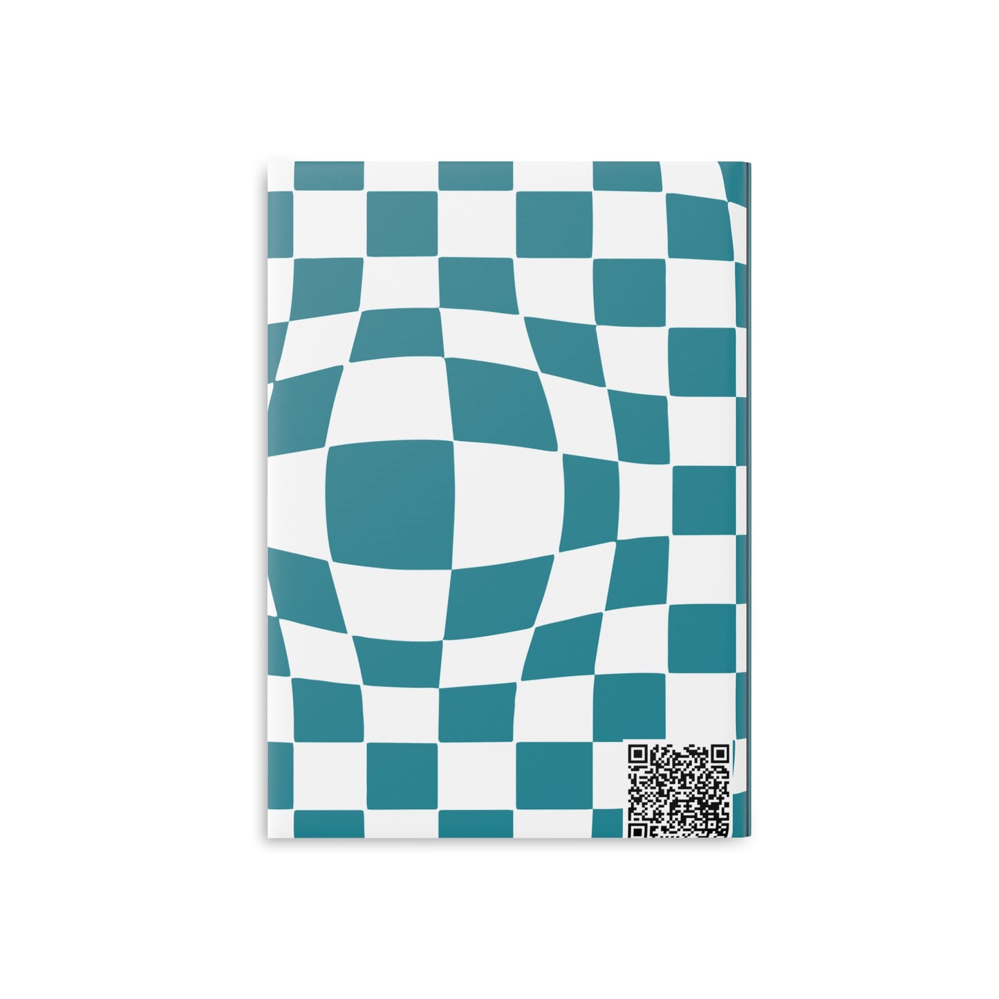 Teal Checkered Charm Hardcover Notebook with Puffy Covers (PY)