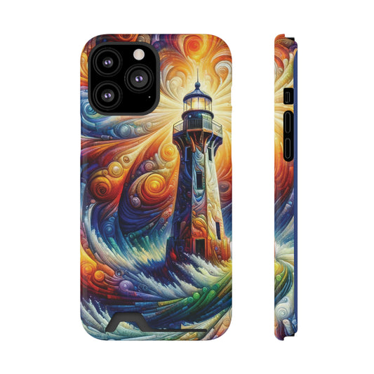 Cosmic Beacon iPhone and Samsung Case With Card Holder