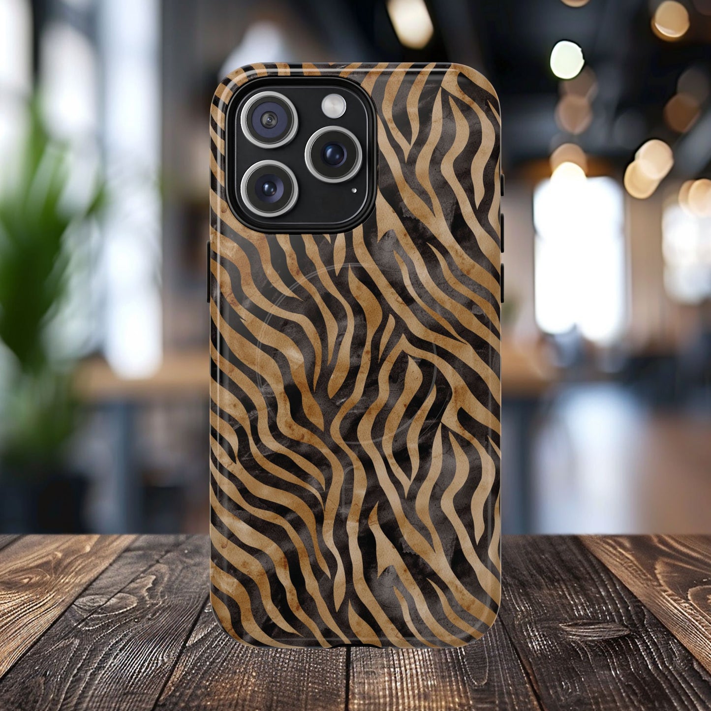 Tough Magnetic iPhone Case with Zebra Print, Stylish Protection for iPhones, Unique iPhone Accessory, Gift for Animal Lovers]