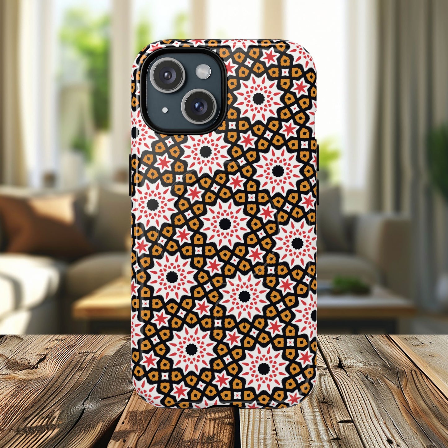 Bohemian Patterned Tough Magnetic Cases, Unique Phone Protection, Stylish Phone Cover, Gift for Trendsetters, Vibrant Designs