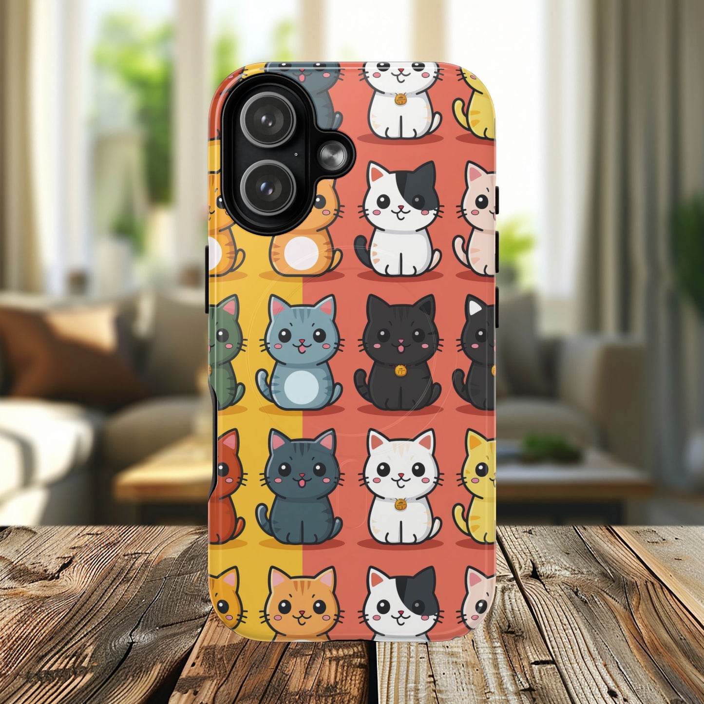 Cute Cat Magnetic Phone Cases for Pet Lovers, Durable Cases, Animal Design, Fun Gift, Unique Accessories