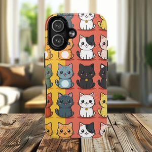 Cute Cat Magnetic Phone Cases for Pet Lovers, Durable Cases, Animal Design, Fun Gift, Unique Accessories