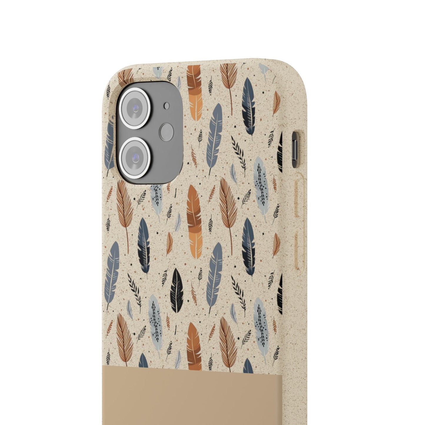 Personalized Whispering Feathers Samsung Biodegradable Case, Custom Name Case.