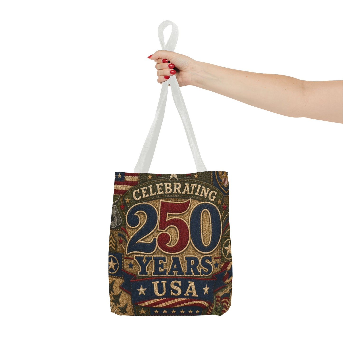 250 Years USA Tote Bag — Patriotic Celebratory All-Over Print Tote