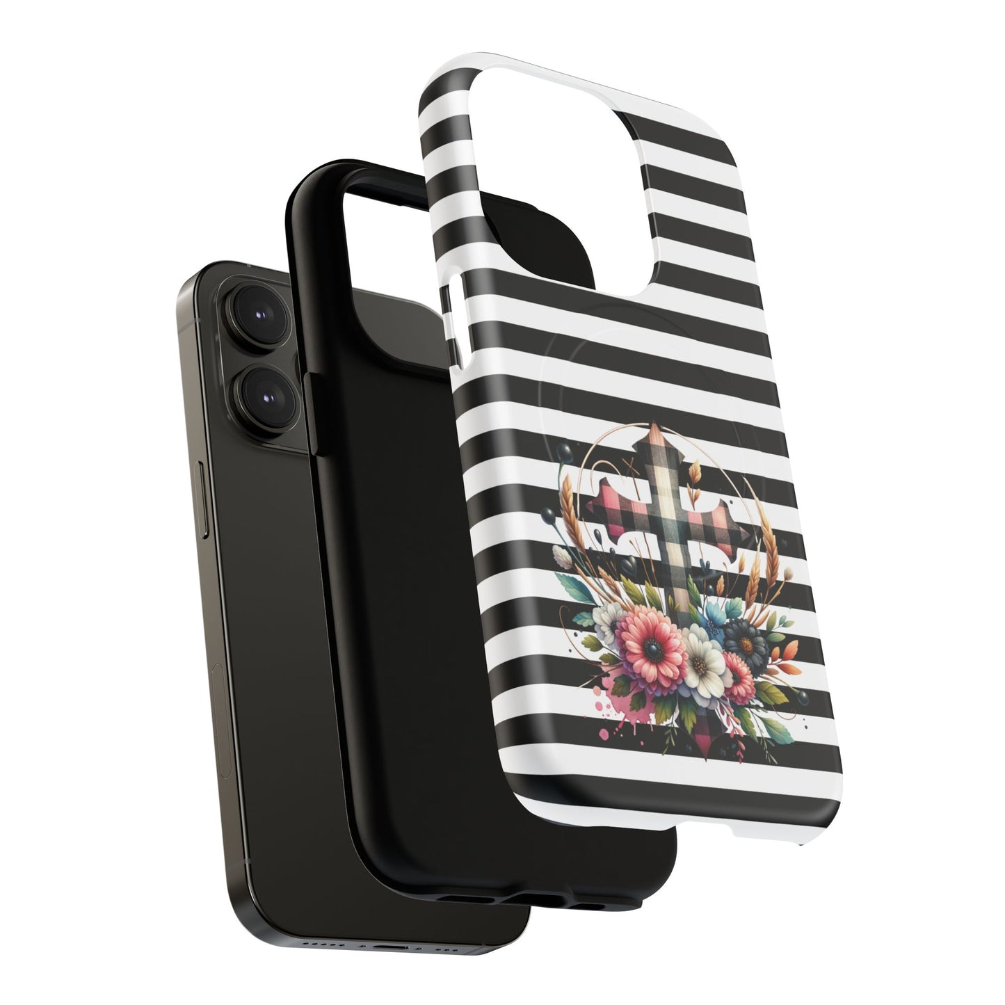 Striped in His Glory iPhone Case, Tough Magnetic Phone Protector, MagSafe iPhone Cover, Durable Case for Everyday Use, Gift for Nature Lovers, Vibrant Design.