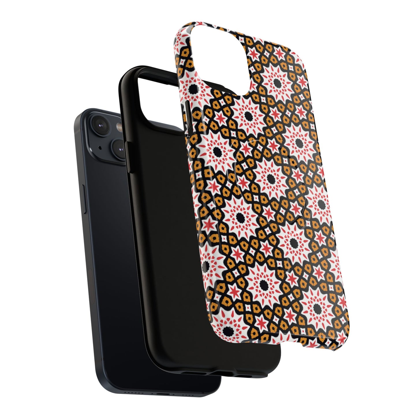 Bohemian Patterned Tough Magnetic Cases, Unique Phone Protection, Stylish Phone Cover, Gift for Trendsetters, Vibrant Designs