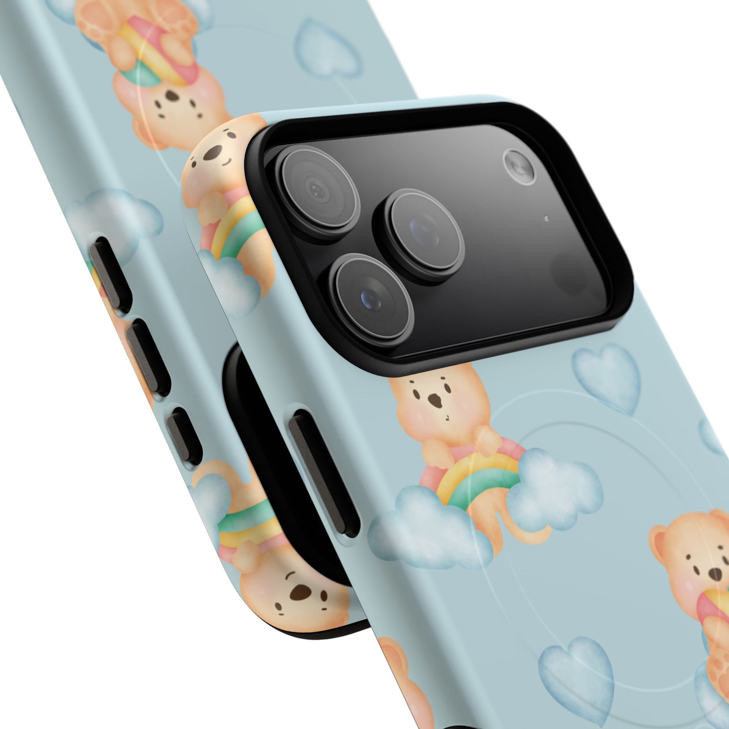 Cute Bear Magnetic iPhone Case, Kid-Friendly iPhone Cover, Stylish Cell Accessory, Gift for Kids, Durable Design for Any Occasion