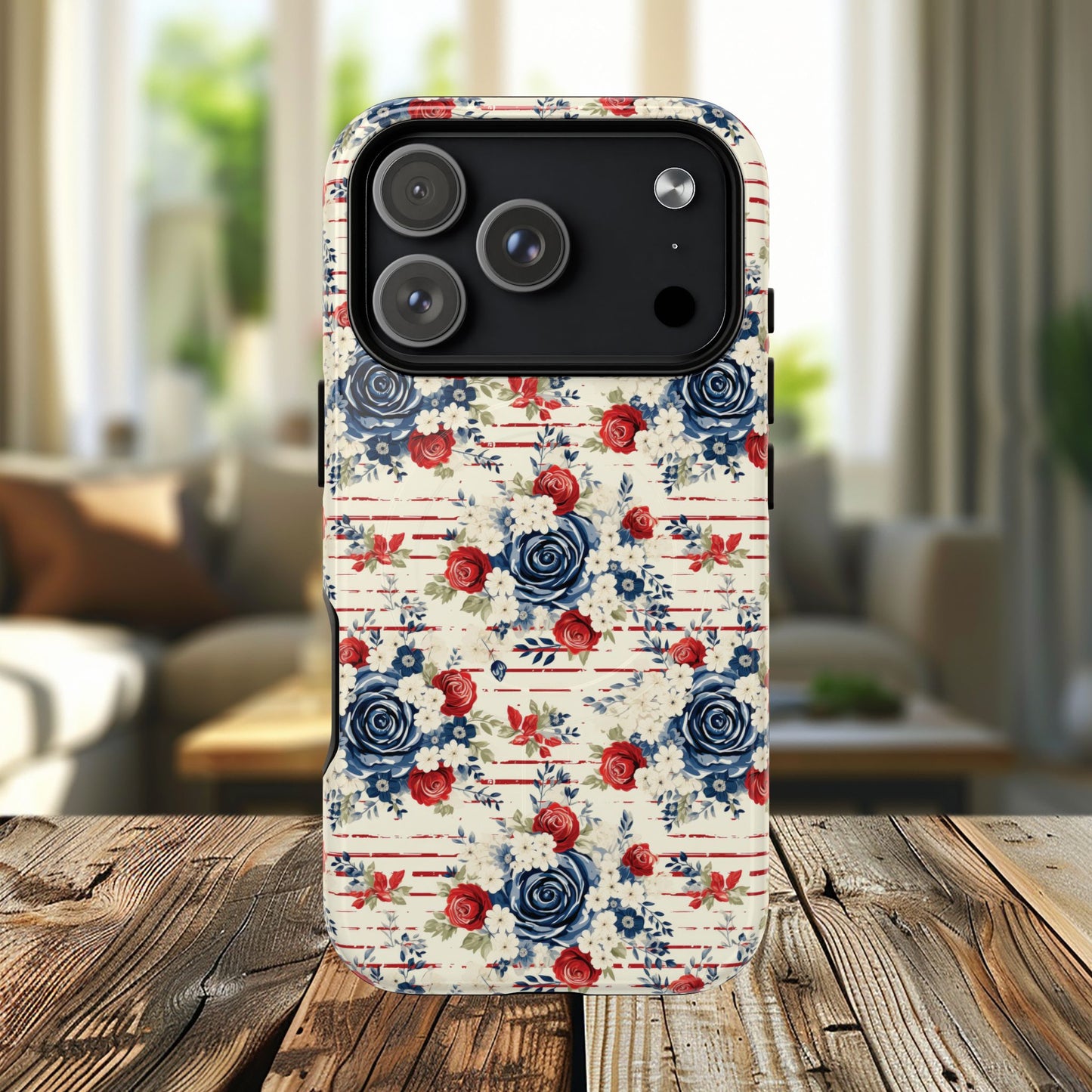 Rose & Glory Tough iPhone Magnetic Case, Vibrant Protective Cover, Stylish Gift for Her, Floral Design, iPhone Accessories, Anniversary Gift