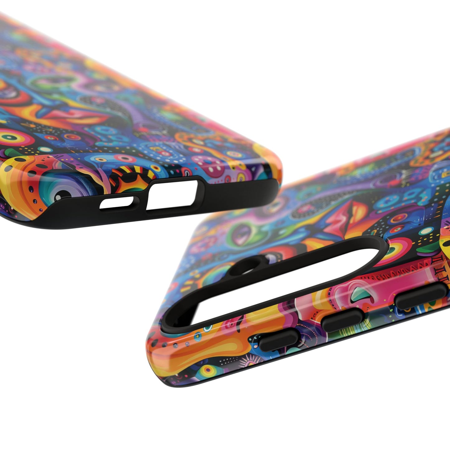 Psychedelic Visions Vibrant Samsung, iPhone and Google Pixel Phone Cases - Colorful Artistic Design