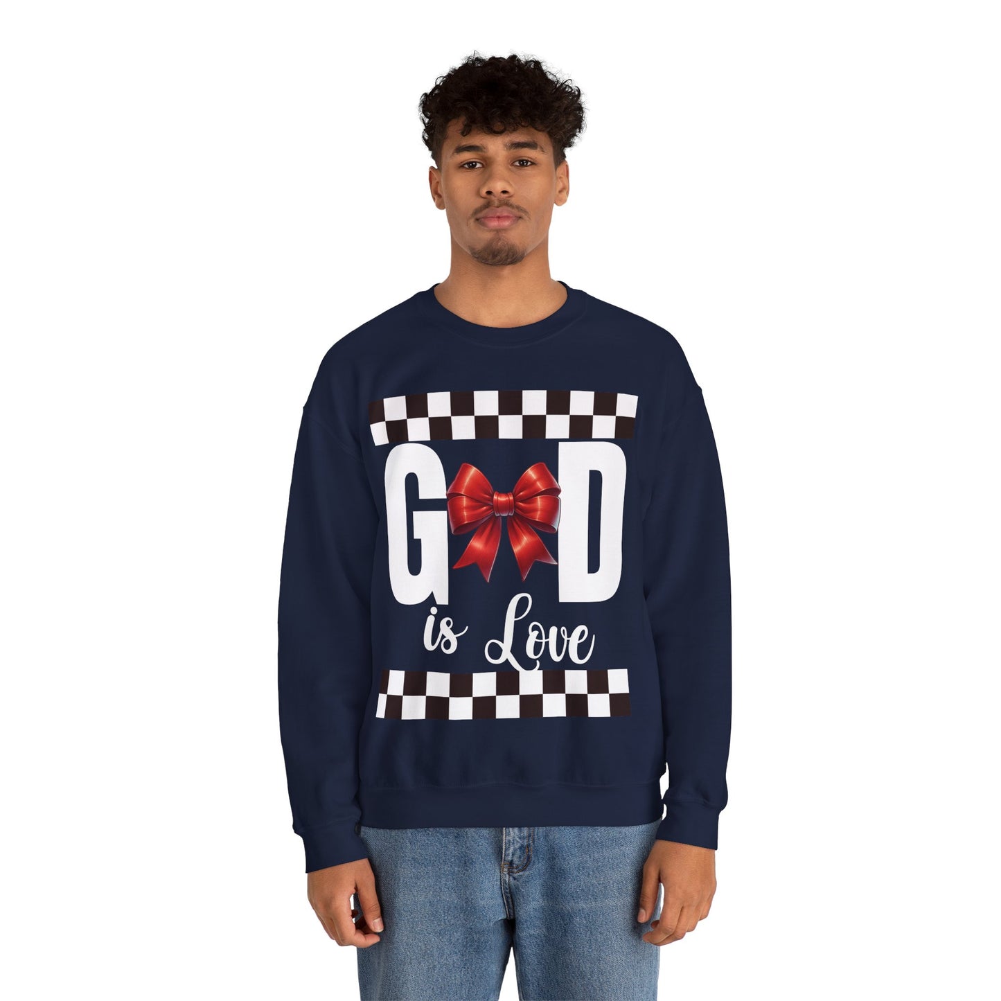 GOD is LOVE Unisex Gildan Heavy Blend™ Crewneck Sweatshirt.