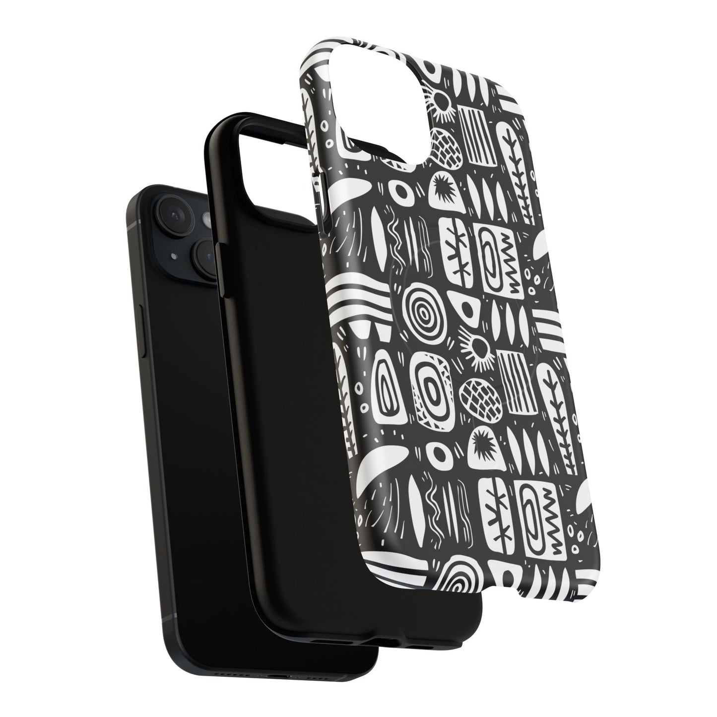 Modern Abstract Geometric Tough Magnetic Phone Case, Durable Phone Accessory, Gift for Him or Her, Artistic Design, Modern Decor