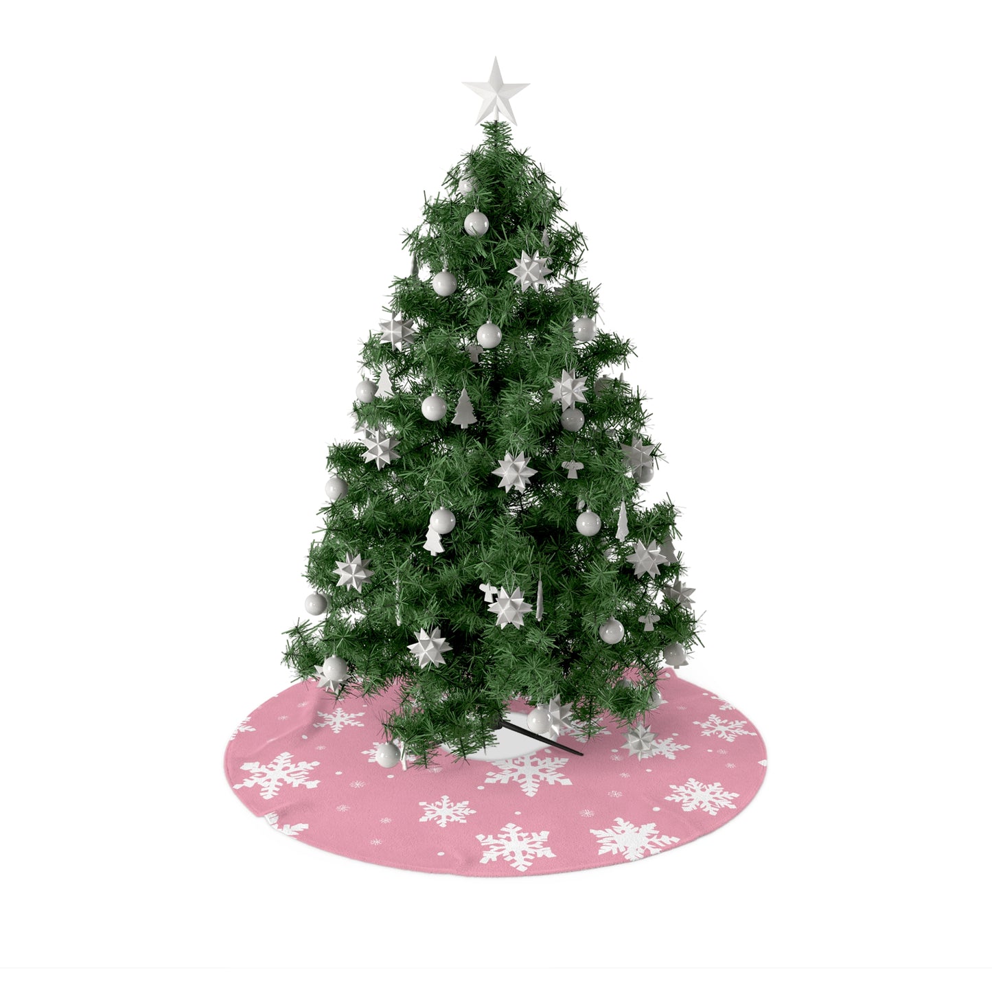 Pink Snowflake Elegance Christmas Tree Skirts