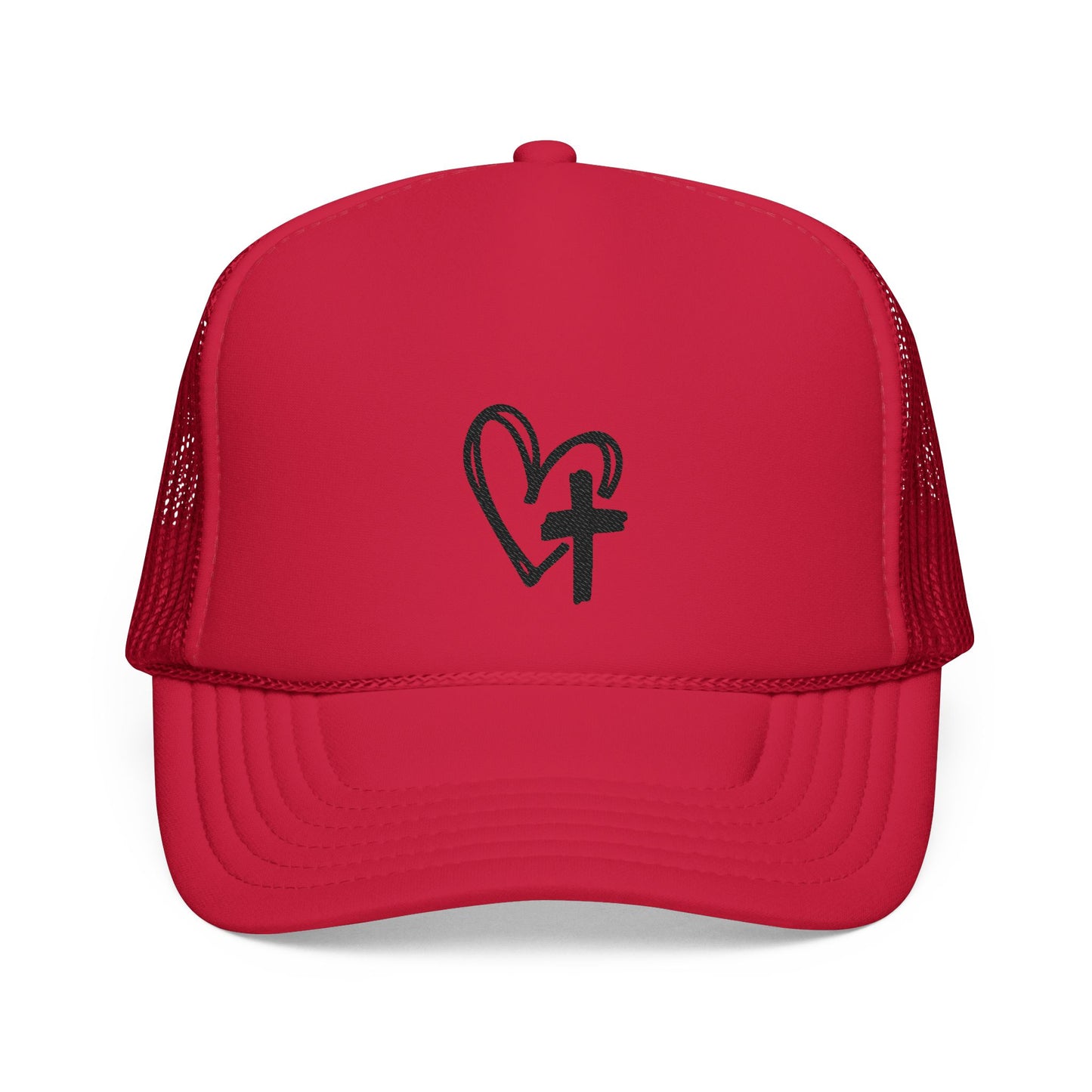 Love & Faith Embroidery Inspirational Foam Trucker Hat