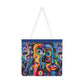 Psychedelic Visions Shoulder Tote Bag - Colorful Everyday Accessory